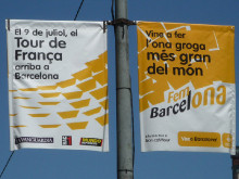 Banderola, propaganda, publicitat, Ajuntament de Barcelona