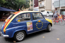 Cotxe independentista a la Fira Estelània