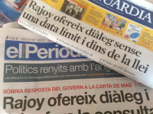 El mateix titular a La Vanguardia i El Periódcio, un diàleg inexistent
