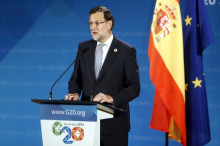 El president del govern espanyol, Mariano Rajoy, en la seva intervenció durant cimera del G-20