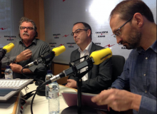 Joan Tardà, Jordi Turull i Joan Herrera, aquest matí a l'entrevista a Cataluinya Ràdio.