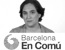  Fotomuntatge de com podria quedat el logo de les paperetes de Barcelona en Comú