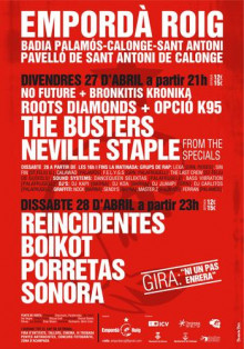 Cartell del festival Empordà Roig que organitzen les joventuts d'IC-V