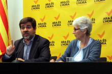 Jordi Sánchez (ANC) i Muriel Casals (Òmnium)