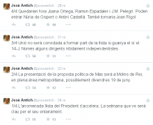 Els tuits reveladors de José Antich