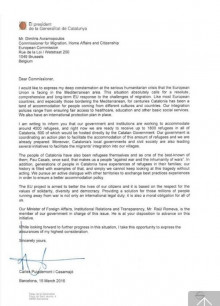 Carta del president al Comissionat europeu