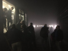 Fum al metro de Brussel.les, foto Twitter Conflict News