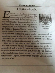 L'article 'Hasta el culo' de Jose Luis Patiño