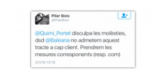 El tuit de Pilar Boix