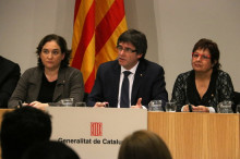 Carles Puigdemont, Ada Colau i Dolors Bassa