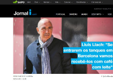 Captura de pantalla de l'entrevista de Llach a un portal de notícíes portuguès