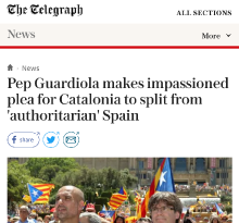 El discurs de Guardiola al The Telegraph