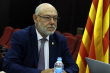 Pla curt del fiscal general de l'estat, José Manuel Maza, durant la reunió amb els fiscals superiors