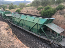 Imatge del descarrilament del tren de mercaderies a Capçanes