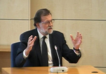 El president del govern espanyol, Mariano Rajoy, declarant com a testimoni en el judici del cas Gürtel a la seu de l'Audiència Nacional