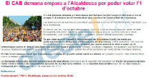 Captura de pantalla del manifest a la web del Consell d'Associacions de Barcelona(esborrat de la web)