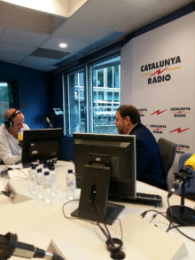 El vicepresident de la Generalitat, Oriol Junqueras, als estudis de Catalunya Ràdio