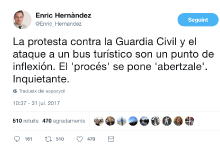 Tuit Enric Hernández, El Periódico