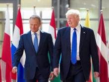 El president dels EUA, Donald Trump, amb el president del Consell, Donald Tusk
