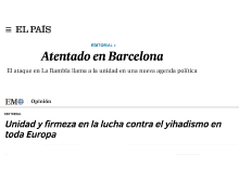Editorials d'El País i El Mundo