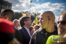 Carles Puigdemont durant un moment de la Diada