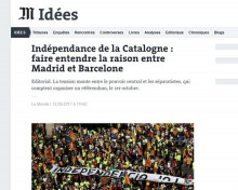 Editorial del diari 'Le Monde' reclamant un referèndum com el d'Escòcia per a Catalunya