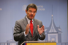 El ministre de Justícia, Rafael Catalá, durant la roda de premsa posterior a la sectorial de justícia