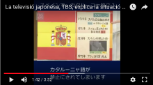 La televisió japonesa, TBS, explica la situació a Catalunya