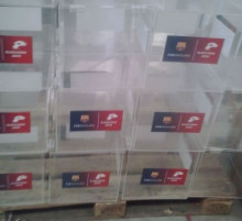 Foto de les urnes requisades que són del FCBarcelona