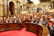 Imatge general del ple del Parlament del 6 de setembre de 2017