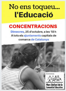 Cartell de MUCE en defensa de l'escola catalana