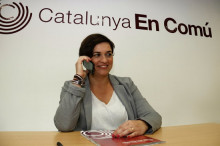 Pla mig on es pot veure la candidata de Catalunya en Comú-Podem per Lleida, Sara Vilà