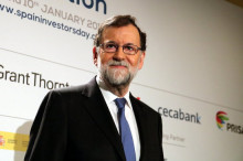 Primer pla del president del govern espanyol, Mariano Rajoy, durant la inauguració del Spain Investors Day,