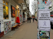 Imatge d'un dels cartells al barri del Sankt Pauli