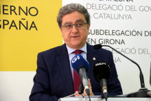 El delegat del govern espanyol, Enric Millo, durant la roda de premsa d'aquest 25 d'abril