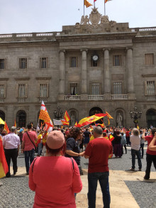 Manifestació per la unitat d'Espanya a Plaça Sant Jaume