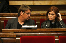 Xavier Domènech i Elisenda Alamany (Catalunya en Comú-Podem), al ple del 25 d'abril de 2018