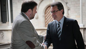 Mas i Junqueras tanquen l'acord per celebrar la consulta el 2014