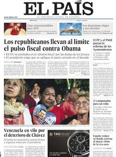 El País: "Els republicans porten al límit el pols fiscal contra Obama"