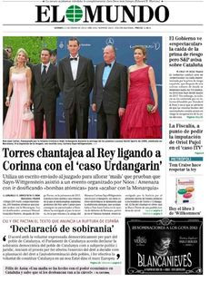 El Mundo: "Torres fa xantatge al rei vinculant Corinna amb el cas Urdangarin"