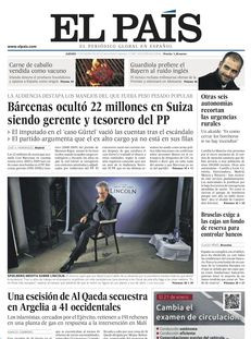 El País: "Bárcenas va amagar 22 milions a Suïssa quan era gerent i tresorer del PP"