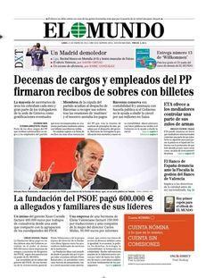 El Mundo: "Desenes de càrrecs i treballadors del PP van signar rebuts de sobres amb bitlets"