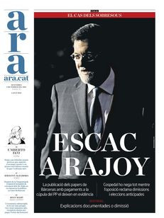 ARA: “Escac a Rajoy”