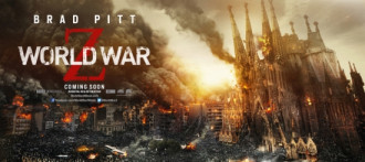 La Sagrada Família en flames i rodejada de zombis, al cartell de 'World War Z' protagonitzada per Brad Pitt