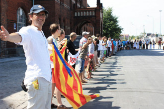 La cadena humana que es va fer el 3 d'agost a Szczecin (Polònia) / Xavier Matas