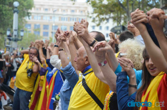 La Via Catalana per les Rambles de Barcelona