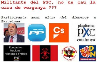 Socialistes de tot cor, que no us enganyin demà Barcelona estarà ocupada d’ultres de tot l’estat, “demòcrates de tota la vida diuen”