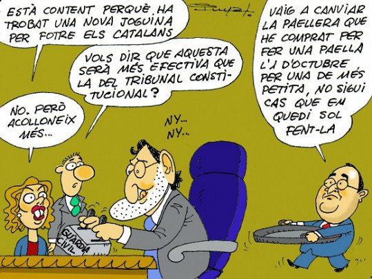 #0036 @somrepublica Rajoy envia la Guàrdia Civil i la paella d'Iceta segons el mestre #Puyal