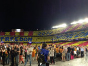 Espectacular mosaic al Camp Nou