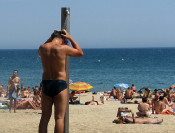 onada calor platja dutxa estiu